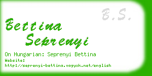 bettina seprenyi business card